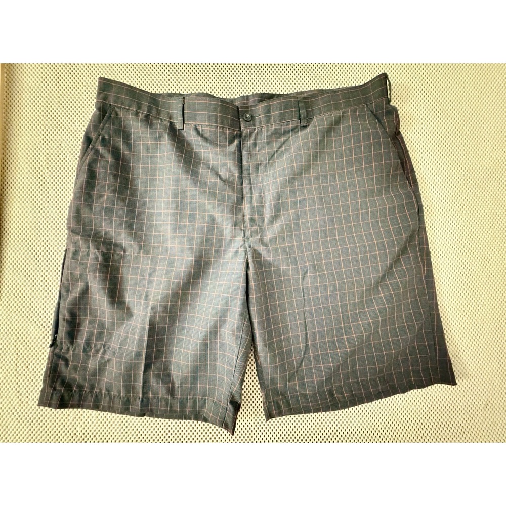 Grand Slam X Golf Shorts Sz 42 Men Gray Plaid Performance Lightweight Breathable